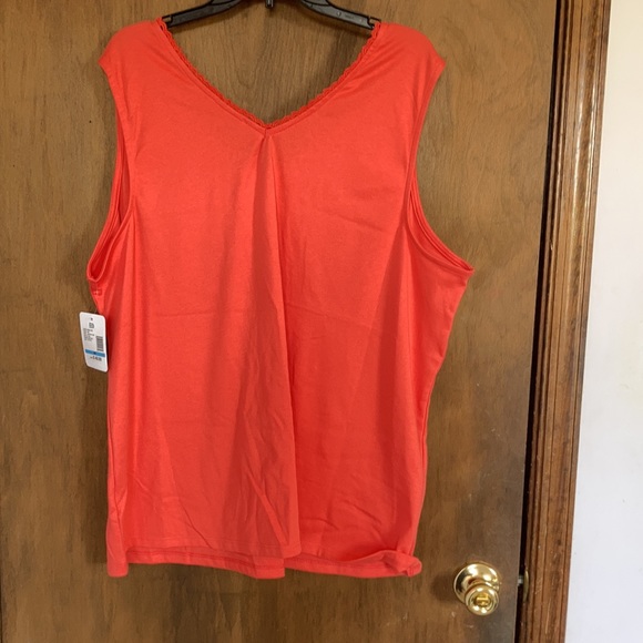 Emily Daniels sleeveless tank top v neck w crochet trim top size 2X - Picture 16 of 16